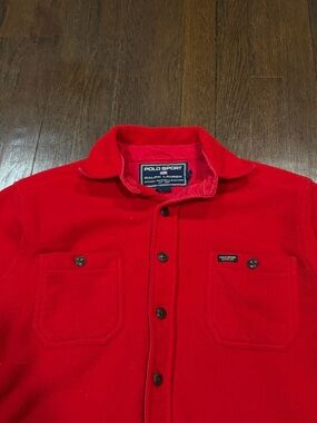 Polo Ralph Lauren red fleece jacket